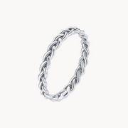 Braided Chain Silver Ring